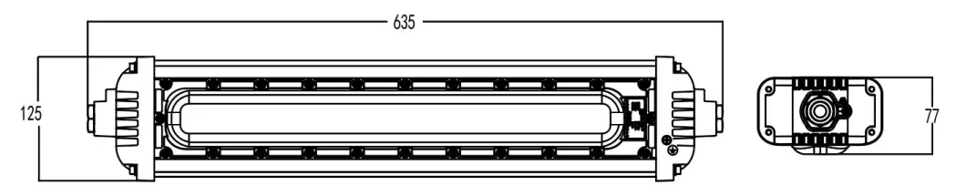 IP68 Explosion-Proof LED Lamps Ex Atex LED Linear Explosion Proof Lighting Zone