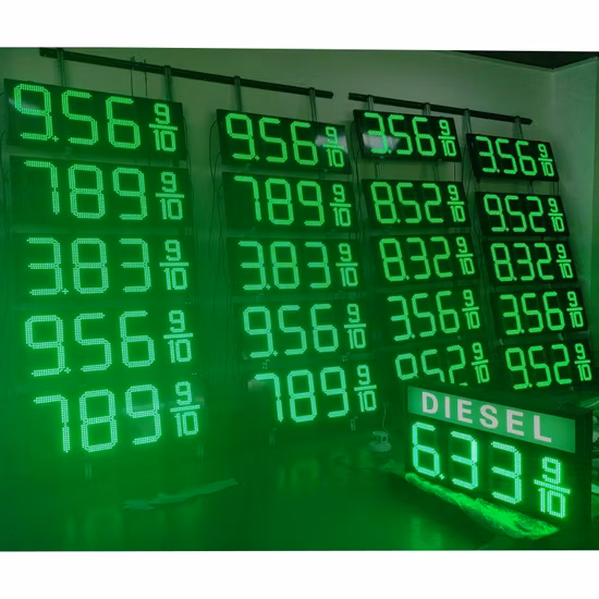 省エネ耐久性のある通常の LED ガス価格サイン屋外ディスプレイ